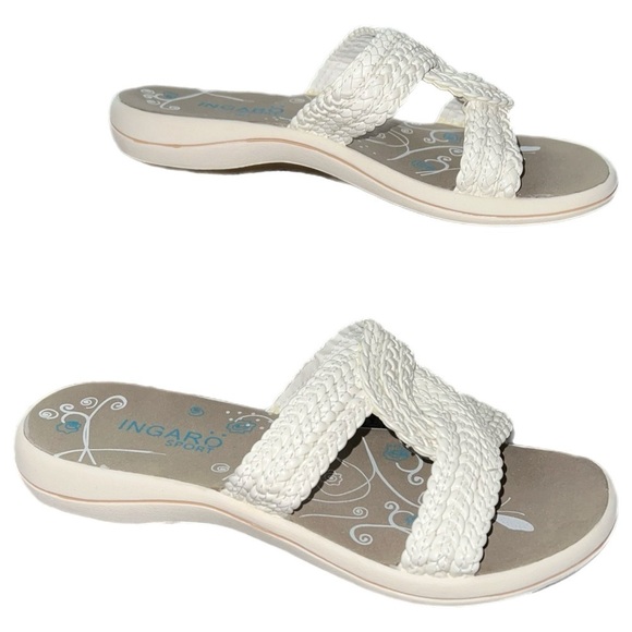 INGARO Sport - White Woven Cloth Sandals - Women’s Size 7 - Picture 2 of 8